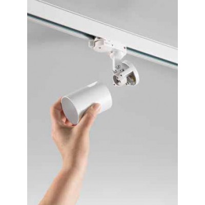 BOGEN 3F 1x35W GU10 Bodové svítidlo do 3F lišty, nast. směr svícení, těleso hliník, povrch bílá mat/černá mat, pro žárovku 1x35W, GU10, 230V, IP20, tř.1, rozměry d=53mm, h=120mm, BEZ STÍNÍTKA