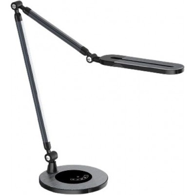 PENY 10W, CCT Stolní lampa, nastav směr svícení, těleso kov a plast tm. šedá metalýza, LED 10W, 630lm, přepín teplota CCT teplá 3000K, neutrální 4500K, denní 6300K, stmív, 230V, IP20, tř.3, 510x587mm.