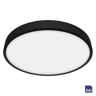 SANSE R Stropní svítidlo, těleso hliník, povrch černá, difuzor plast opál, LED 24W, 2100l/1900m, neutrální 4000K Ra80, 230V, do koupelny IP44, tř.1, rozměry d=270mm, h=30mm