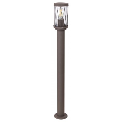 MERKURO FL 1x40W, E27, IP44 Sloupkové venkovní svítidlo, těleso kov, povrch hnědá, krycí plast čirý, pro žárovku 1x40W, E27, 230V, IP44, tř.1, rozměry d=95mm, h=800mm.