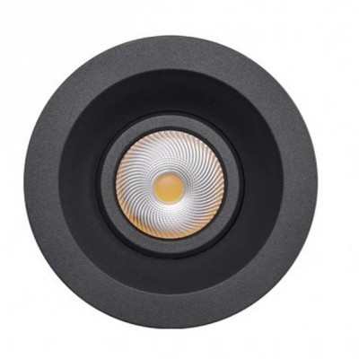 EBELTOFT, LED 10W, IP65 Podhledové svítidlo, výklopné +-15°, těleso kov, povrch černá, kryt sklo, LED 10W, 1100lm, teplá 3000K, Ra80, 230V, IP65, rozměry d=115mm