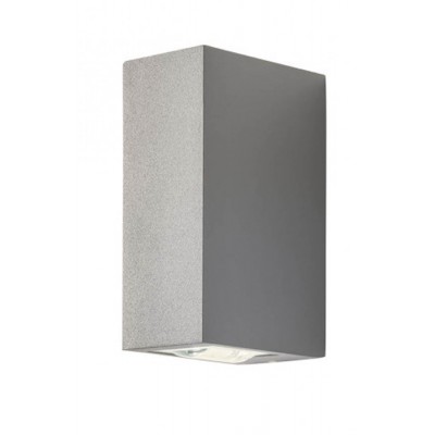 ANTHINA 3,36W, IP54 Nástěnné venkovní svítidlo, těleso hliník, povrch tmavě šedá, krycí sklo čiré, LED 3,36W, neutrální 4000K, 94lm, 230V, IP54, tř.1, rozměry 40x105x65mm, svítí dolů.