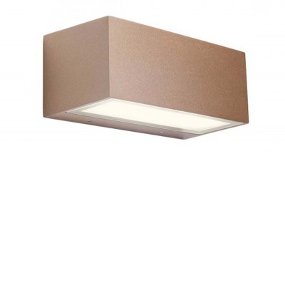 GRISEA 26W, IP65 Nástěnné venkovní svítidlo, těleso hliník, povrch rezivá, difuzor sklo opál, LED 26W, teplá 3000K, 1678lm, 230V, IP65, tř.1, rozměry 220x90x105mm, svítí nahoru/dolů.