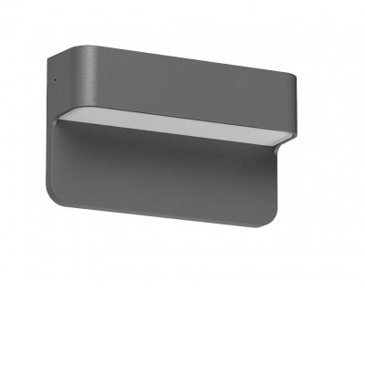 ALBEDO WL 3W 230V Nástěnné venkovní svítidlo, těleso hliník, povrch tm. šedá, dif plast opál, LED 3W, 181lm-187lm, přepín CCT teplá 2700K-3000K, vyzař úhel 80°, Ra80, 230V, IP65, tř.3, rozměry 120x70x33mm, svítí dolů.
