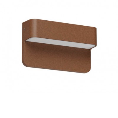 ALBEDO WL 3W 230V Nástěnné venkovní svítidlo, těleso hliník, povrch hnědá, dif plast opál, LED 3W, 181lm-187lm, přepín CCT teplá 2700K-3000K, vyzař úhel 80°, Ra80, 230V, IP65, tř.3, rozměry 120x70x33mm, svítí dolů.