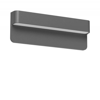 ALBEDO WL 4,5W 24V Nástěnné venkovní svítidlo, těleso hliník, povrch tm. šedá, dif plast opál, LED 4,5W, 291lm-300lm, přepín CCT teplá 2700K-3000K, vyzař úhel 74°, Ra80, 24V, IP65, tř.3, rozměry 200x70x26mm, svítí dolů.