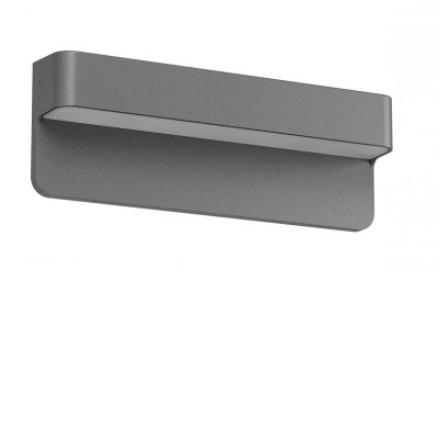 ALBEDO WL 4,5W 230V Nástěnné venkovní svítidlo, těleso hliník, povrch tm. šedá, dif plast opál, LED 4,5W, 255lm-264lm, přepín CCT teplá 2700K-3000K, vyzař úhel 80°, Ra80, 230V, IP65, tř.3, rozměry 200x70x33mm, svítí dolů