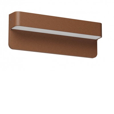 ALBEDO WL 4,5W 230V Nástěnné venkovní svítidlo, těleso hliník, povrch hnědá, dif plast opál, LED 4,5W, 255lm-264lm, přepín CCT teplá 2700K-3000K, vyzař úhel 80°, Ra80, 230V, IP65, tř.3, rozměry 200x70x33mm, svítí dolů.