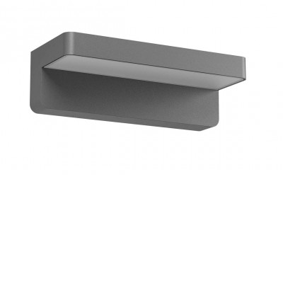 ALBEDO WL 15W CCT Nástěnné venkovní svítidlo, těleso hliník, povrch tm. šedá, dif plast opál, LED 15W, 1048lm-1081lm, přepín CCT teplá 2700K-3000K, vyzař úhel 112°, Ra80, 24V, IP65, tř.1, 230x70x95mm, svítí dolů.
