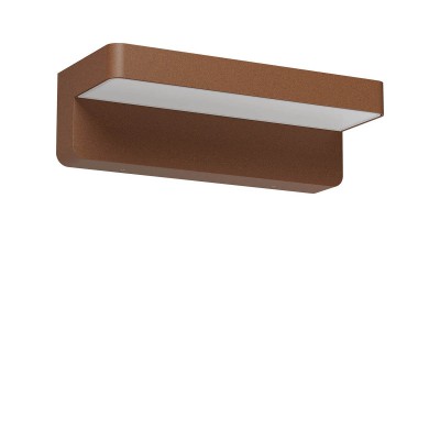 ALBEDO WL 15W CCT Nástěnné venkovní svítidlo, těleso hliník, povrch hnědá, dif plast opál, LED 15W, 1048lm-1081lm, přepín CCT teplá 2700K-3000K, vyzař úhel 112°, Ra80, 24V, IP65, tř.1, 230x70x95mm, svítí dolů.
