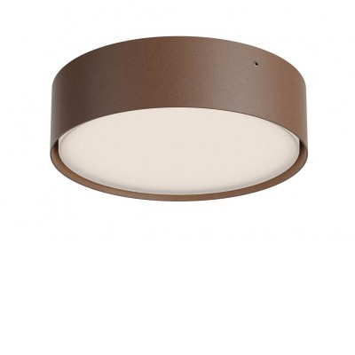 DULO PL R 21W CCT DALI Stropní venkovní svítidlo, hliník, hnědá, dif plast opál, LED 21W, 1798lm-1890lm, přepín CCT teplá 2700K-3000K, stmív. DALI, vyzař úhel 114°, Ra80, 230V, IP65, tř.1, rozměry d=220mm, h=60mm.