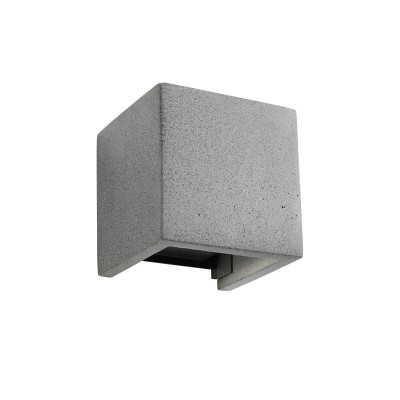 PERIHEL WL 2x6W IP54 Nástěnné venkovní svítidlo, těleso beton, povrch tm. šedá, LED 2x6W, 760lm, teplá 2700K, vyzař. úhel 0°/90°, Ra80, 230V, IP54, tř.1, rozměry 120x120x112mm, svítí nahoru/dolů.