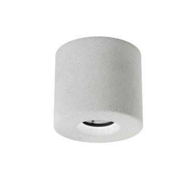 ANPO PL 9W IP65 Stropní bodové venkovní svítidlo, těleso beton, povrch slonová kost, krycí sklo čiré, LED 9W, 610lm, teplá 3000K, vyzař. úhel 38°, Ra80, 230V, IP65, tř.1, rozměry d=120mm, h=106mm.