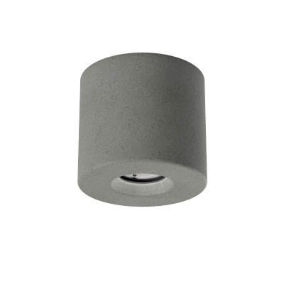 ANPO PL 9W IP65 Stropní bodové venkovní svítidlo, těleso beton, povrch slonová kost/tm. šedá/hliněná, krycí sklo čiré, LED 9W, teplá 2700K/605lm, teplá 3000K/610lm, vyzař. úhel 38°, Ra80, 230V, IP65, tř.1, rozměry d=120mm, h=106mm.