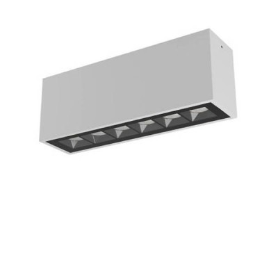 ROSI PL 15W IP65 DALI Stropní přisazené venkovní svítidlo, těleso hliník, povrch bílá mat, krycí sklo čiré, LED 15W, 1120lm, teplá 2700K, stmív. DALI, vyzař. úhel 38°, Ra80, 230V, IP65, tř.1, rozměry 265x95x69mm.