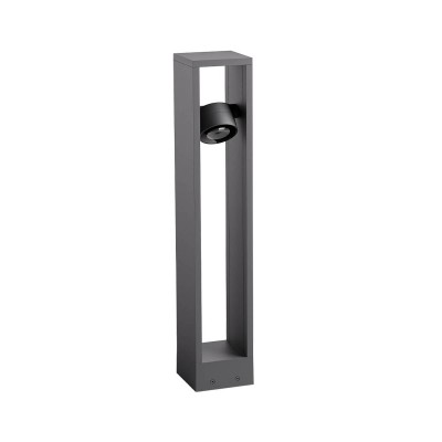 STIPATA FL 10W, 24V IP65 Sloupkové venkovní svítidlo, nast. směr svícení, těleso hliník, povrch tm. šedá, dif sklo opál, LED 10W, 720lm, teplá 3000K, vyzař. úhel 35°, Ra80, 24V, IP65, tř.3, rozměry 110x600x110mm.