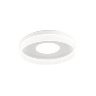 MALA II Stropní přisazené svítidlo, základna hliník/kov, povrch bílá, difuzor plast opál, LED 75W, 4575lm, teplá 3000K, Ra80, stmívatelné STEP vyp/zap, 230V, IP20, rozměry d=600mm, h=85mm