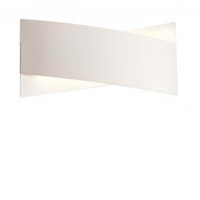 DALDINI 18W Nástěnné svítidlo, základna kov, povrch  vnější bílá mat, vnitřní bílá mat, dif plast opál, LED 18W, teplá 3000K, 1123lm, Ra90, 230V, IP20, rozměry 250x120x80mm.