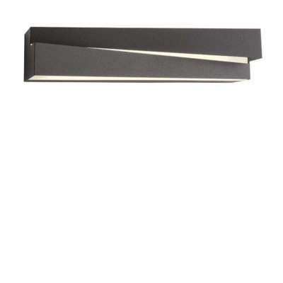 MOLIS 14W Nástěnné svítidlo, základna kov, povrch černá mat, dif plast opál, LED 14W, teplá 3000K, 1054lm, Ra90, 230V, IP20, tř.1, rozměry 280x60x90mm, svítí nahoru/dolů.