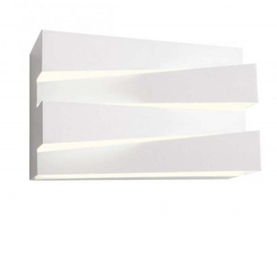 MOLIS 18W Nástěnné svítidlo, základna kov, povrch bílá mat, dif plast opál, LED 18W, teplá 3000K, 1437lm, Ra90, 230V, IP20, tř.1, rozměry 200x123x90mm, svítí nahoru/dolů.