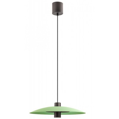 ONODI HL 6W Závěsné svítidlo, těleso kov, povrch zelená mat, dif plast opál, LED 6W+5W, teplá 3000K, 490lm, Ra90, 230V, IP20, tř.1, rozměry d=350mm, h=91mm, vč závěs kabelu l=1500mm, lze zkrátit.