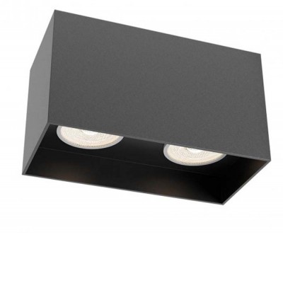 MUSCA PL SQ 2x7W, GU10 Stropní  přisazené svítidlo, těleso kov, povrch bílá mat/černá mat/zlatá mat, pro žárovku 2x7W, GU10, 230V, IP20, tř.1, rozměry 160x91x80mm.
