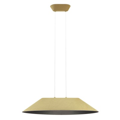 ALBADA HL R 12W Závěsné svítidlo, lustr, základna kov, stínítko textil vnější olivová, vnitřní černá, LED 12W, 950lm, teplá 3000K, Ra90, 230V, IP20, tř.2, rozměry d=750mm, h=152mm, vč. lank závěsu l=2012mm, lze zkr