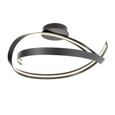 BRUGE PL 34W STEP Stropní svítidlo, základna hliník, povrch bílá/zlatá mat/černá, dif plast opál, LED 34W, 2380lm, teplá 3000K, stmív. STEP, 230V, IP20, tř.2, rozměry d=600mm, h=240mm.