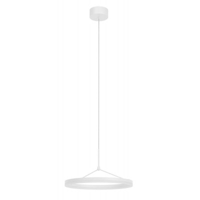 CIRCULUM HL 48W TRIAC Závěsné svítidlo, těleso hliník, povrch bílá, difuzor plast opál, LED 48W, 4320lm, stmívatelné TRIAC, Ra80, 230V, IP20, rozměry d=800mm, h=380mm, vč závěs kabelu l=3000mm, lze zkrátit.