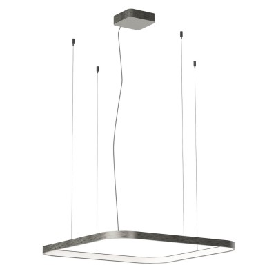 LEVERI HL SQ 40W DALI CCT Závěsné svítidlo, těleso hliník, povrch kouřový nikl, LED 40W, 2421lm-2507lm, přepín. CCT teplá 2700K-neutr 4000K, stmív. DALI, Ra90, 230V, IP20, tř.1, 500x500mm, vč závěs lanka l=2500mm, lze zkr.