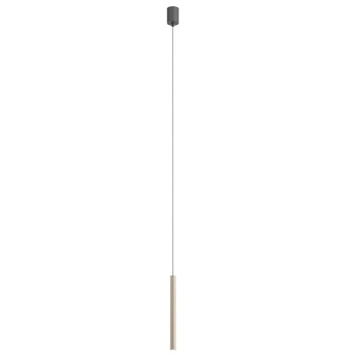 POLU HL 6,2W Závěsné bodové svítidlo, základna hliník, povrch stříbrno-kávová, LED 6,2W, teplá 2700K, 481lm, 230V, IP20, d=25mm, h=350mm, vč. závěs. kabelu l=1500mm, lze zkrátit.
