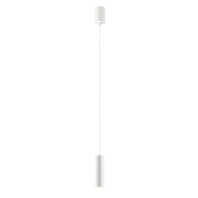 HUCHTE HL 8,6W TRIAC Závěsné bodové svítidlo, základna hliník, povrch bílá, LED 8,6W, teplá 2700K, 542lm, stmív. TRIAC, 230V, IP20, tř.1, d=41mm, h=150mm vč. závěs. kabelu l=2230mm, lze zkrátit.