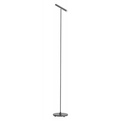 VELO FL 8,3W DIM Stojací bodová lampa, nast. směr svícení, těleso hliník, povrch černá a kouřový nikl, LED 8,3W, 389lm, teplá 3000K, stmívatelná, Ra90, 230V, IP20, tř.2, rozměry d=200mm, h=1450mm.