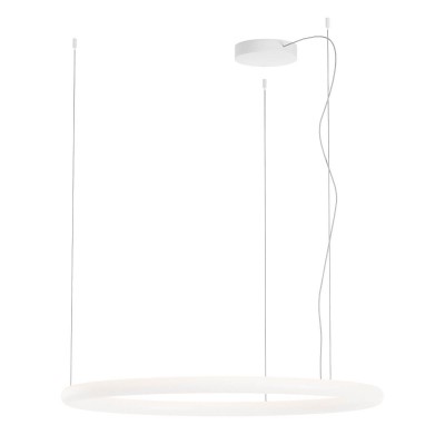 GOUD HL 40W/50W/60W/80W/100W CCT TRIAC Závěsné svítidlo, základna kov, povrch bílá, dif plast opál, LED 40W/50W/60W/80W/100W, přepín CCT teplota teplá 2700K/3000K/neutr. 4000K, stmív. TRIAC, Ra90, 230V, IP20, tř.1, rozměry dle typu.