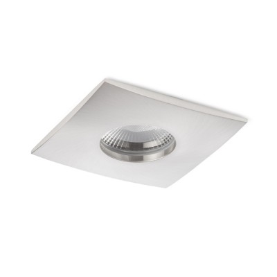 DREAM C NIKL MAT Stropní, vestavné, bodové svítidlo, těleso hliník, povrch nikl mat, sklo čiré, LED 10W, teplá 3000K, 560lm, 230V, trafo na kabelu, IP65, 84x84mm, h=80mm