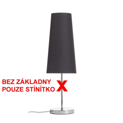 ORTONY 15/30 Stínítko, materiál textil (polycotton), povrch vnější černá, vnitřní zlatá fólie, pro žárovku max 23W, d=150mm, h=300mm