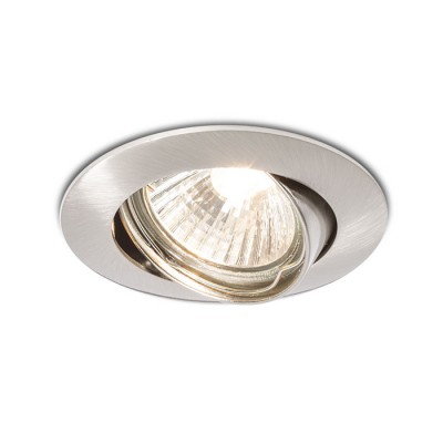 TERPO R 1x50W GU10 Stropní, podhledové, bodové, svítidlo, výklopné +-30°, těleso hliník, povrch nikl mat., pro žárovku 1x50W, GU10 ES50, 230V, IP20, tř.1, d=82mm