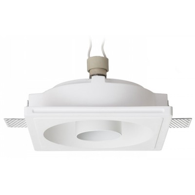 MIATEE FLEXI 1x35W GU5,3 Stropní, podhledové bodové svítidlo, nastavitelný směr svícení, těleso sádra bílá, pro žárovku 1x35W, GU5,3, 12V, IP20, tř.2. rozměry 170x170x55mm