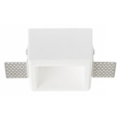 NIMNA SQUARE 1x35W GU10 Stropní, podhledové bodové svítidlo komínkové, tvar čtverec, těleso sádra bílá, pro žárovku 1x35W, GU10, 230V, IP20, tř.2. rozměry 78x78x46mm