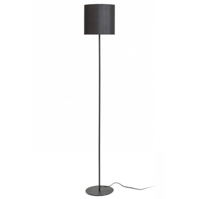 RULVAB STAND 1x28W E27 Stojací lampa, těleso kov, povrch lak černá mat, stínítko textil černá, pro žárovku 1x28W, E27, 230V, IP20, tř.2. rozměry d=230mm h=1455mm, vč. vypínače na kabelu