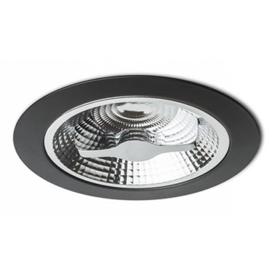 NERNA stmívatelné Stropní, podhledové bodové svítidlo, těleso kov, povrch lak černá mat, LED 1x15W, teplá 3000K, 750lm, Ra80, stmív TRIAC, 230V, IP20, tř.1. rozměry d=130mm h=3mm
