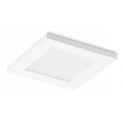 NOMINA SQUARE 1x35W GU5,3 Stropní, podhledové svítidlo čtvercové, těleso plast bílá lesk, difuzor plast opál, pro žárovku 1x35W, GU5,3, 12V, do koupelny IP44/IP20, tř.2. rozměry 90x90x6mm