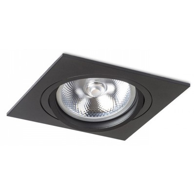 ORINEN SQUARE 1x50W G53 Stropní, podhledové svítidlo, nastavitelný směr svícení, základna kov, povrch lak černá mat, pro žárovku 1x50W, G53, 12V, IP20, tř.3. rozměry 170x170x130mm