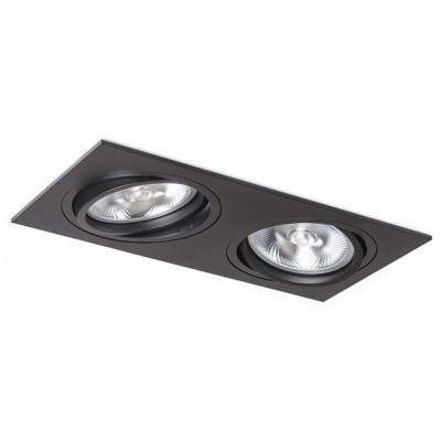 ORINEN 2x50W G53 Stropní, podhledové svítidlo, nastavitelný směr svícení, základna kov, povrch lak černá mat, pro žárovku 2x50W, G53, 12V, IP20, tř.3. rozměry 340x170x130mm
