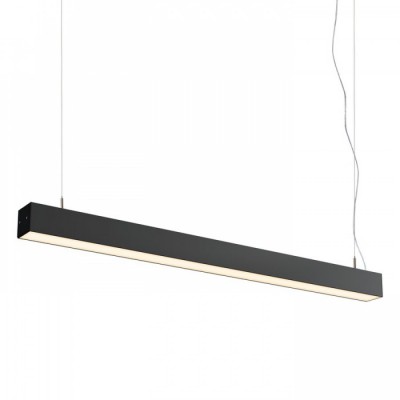 ARCONE B závěsné Závěsné svítidlo, těleso hliníkový profil, povrch černá, difuzor plast opál LED 40W, teplá 3000K, 4200lm, Ra80, 230V, IP20, tř.1, rozměry 74x74x1200mm, vč lank záv h=1500mm, lze zkr