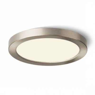 GREHAM IN Stropní, podhledové svítidlo, základna kov, rámeček nikl mat, difuzor plast opál, LED 1x6W, teplá 3000K, 540lm, Ra80, 230V, IP20, tř.2. rozměry d=90mm h=9mm