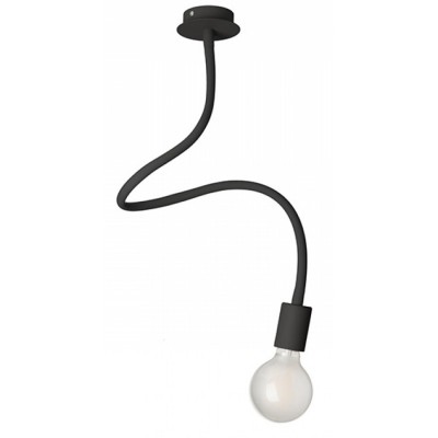 RUBLO 1x28W E27 Stropní přisazené svítidlo, flexibilní rameno, husí krk, zákldana kov, povrch lak černá, pro žárovku 1x28W, E27, 230V, IP20, tř.1. rozměry d=100mm vč. ramena l=1090mm