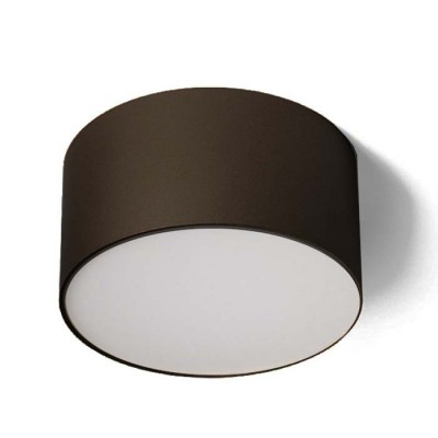CORIANA Stropní, přisazené svítidlo, těleso kov, povrch černá, difuzor plast opál, LED 10W, 600lm, teplá 3000K, 230V, Ra80, IP20, tř.2, rozměry d=116mm, h=60mm
