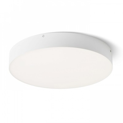 CORIANIA STROPNÍ R LED VÝPRODEJ Stropní, přisazené svítidlo, základna kov, povrch bílá, difuzor plast opál, LED 50W/4500lm, teplá 3000K, 230V, IP20, tř.1, rozměry d=400mm, h=58mm