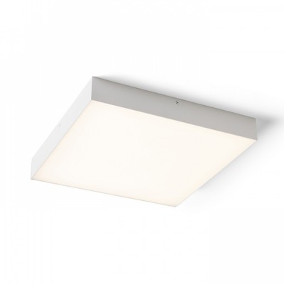 CORIANA SQ LED 50W Stropní, přisazené svítidlo, těleso kov, povrch bílá, difuzor plast opál, LED 50W/4500lm, teplá 3000K, 230V, IP20, tř.1, rozměry 400x400x58mm
